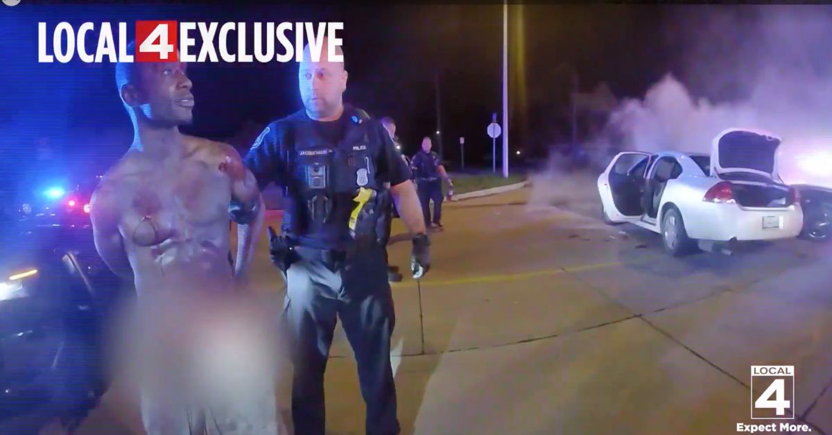 Rashad Trice being arrested in body-worn camera footage