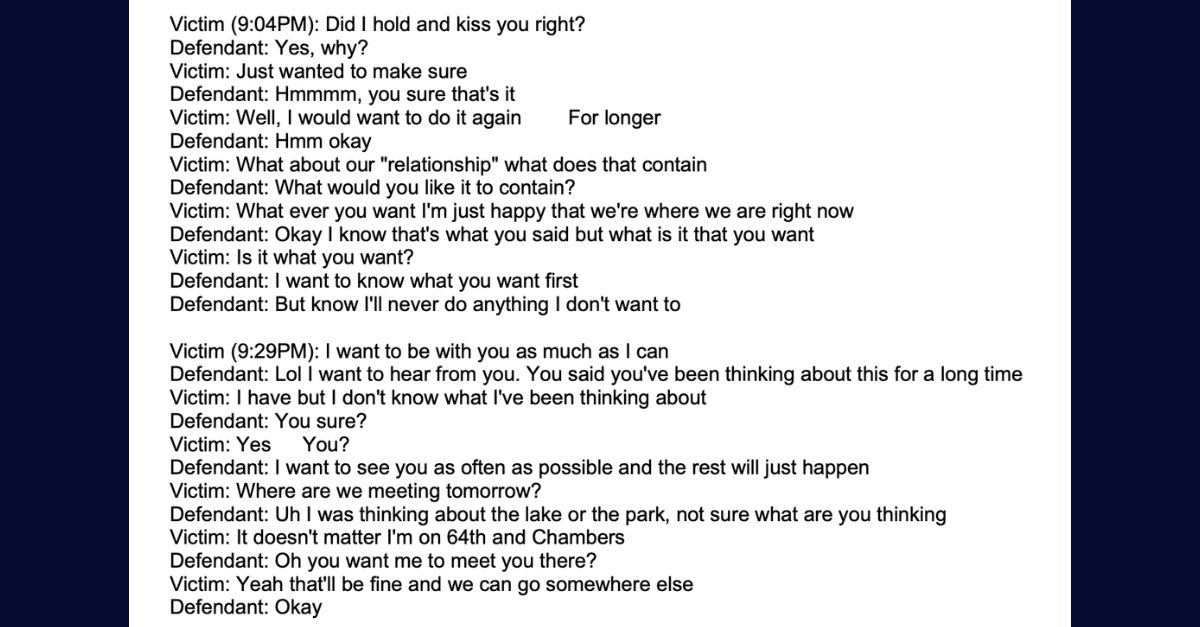 An alleged series of text messages between a teacher and her 8th grade student in Wisconsin detailing an illicit relationship.