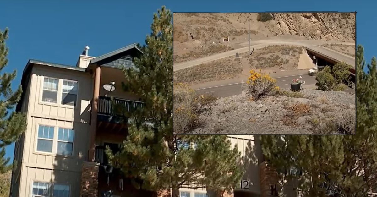 Background: Exterior of Estrella Meza-Ojeda residence, YouTube screengrab from KUTV. Inset: Memorial near highway where infant victim was allegedly left on the side of the road by Estrella Meza-Ojeda. YouTube screengrab KUTV.