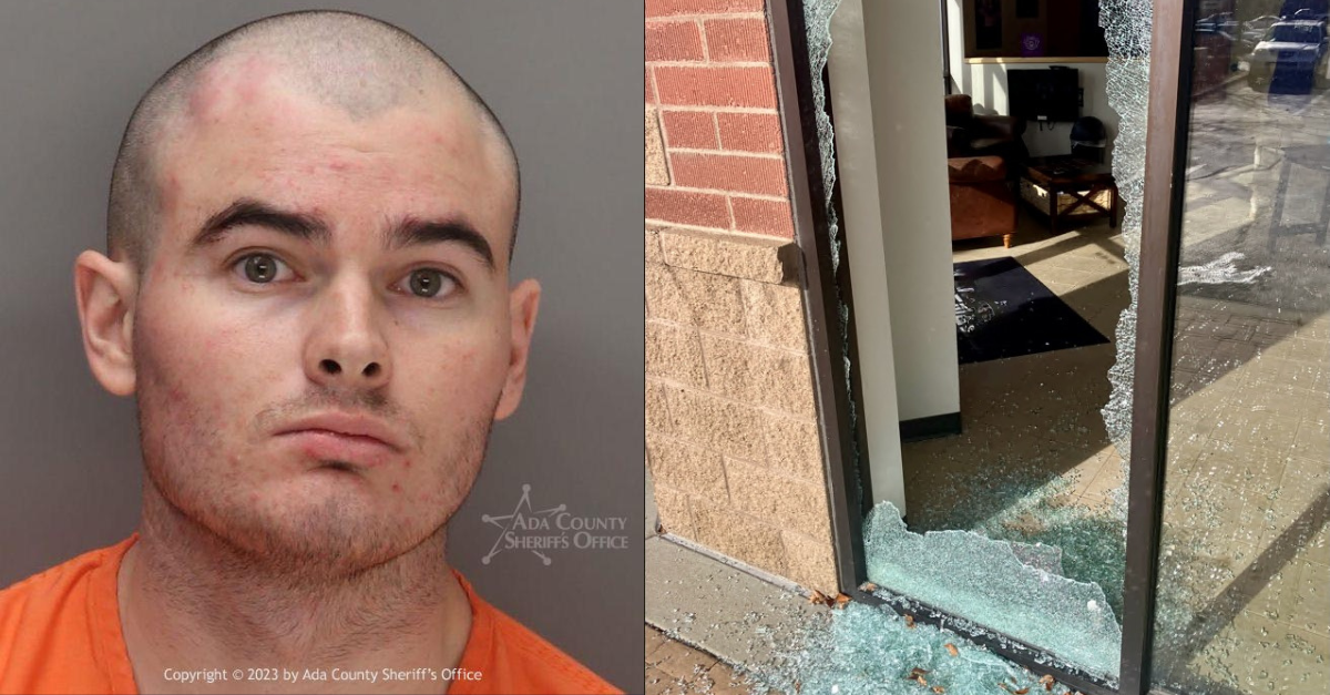 Jacob Andrew Roberts broke out a gym window in the ccity of Eagle, deputies said. (Mug shot: Ada County Sheriff
