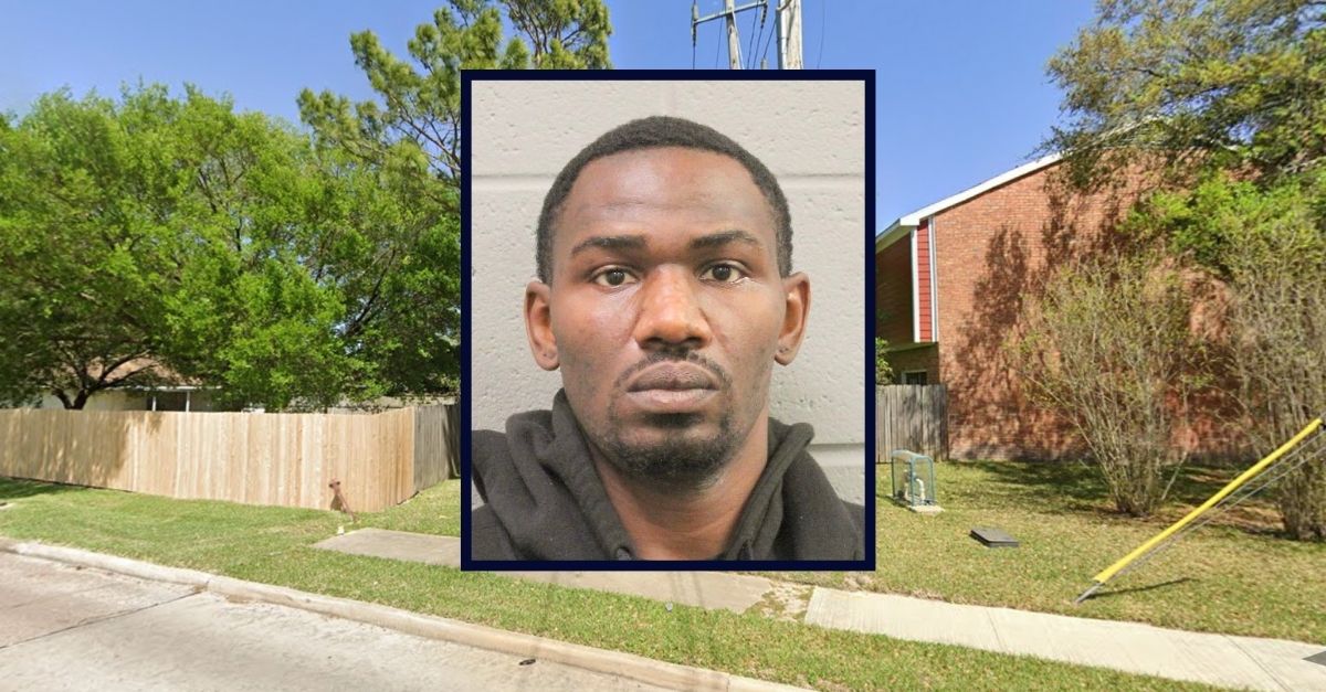 Marquise Rochard Glasper appears inset against an image of the grassy alleyway where he is believed to have briefly stored his dead wife, Crystal Lynch