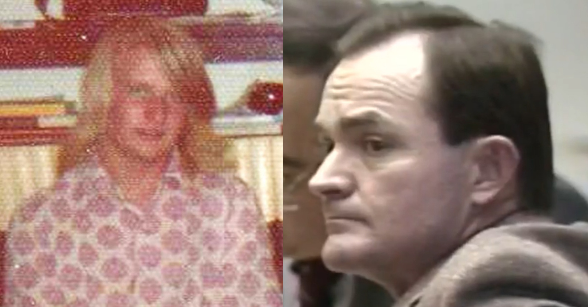 Michael Ray Schlicht, pictured at left, was identified as a possible early victim of Randy Steven Kraft, seen sitting in court in 1989. (Image of Schlicht: Orange County Sheriff