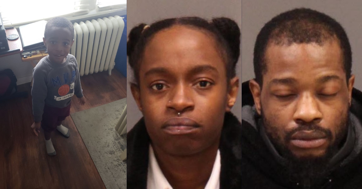 Dominique Bailey (center) and Kevin Spencer (right) murdered 4-year-old Damari Carter, police said. (Images of the defendants: Philadelphia Police Department; image of Carter: Association for Intellectually Disabled Black, Indigenous and People Oppressed by Color)