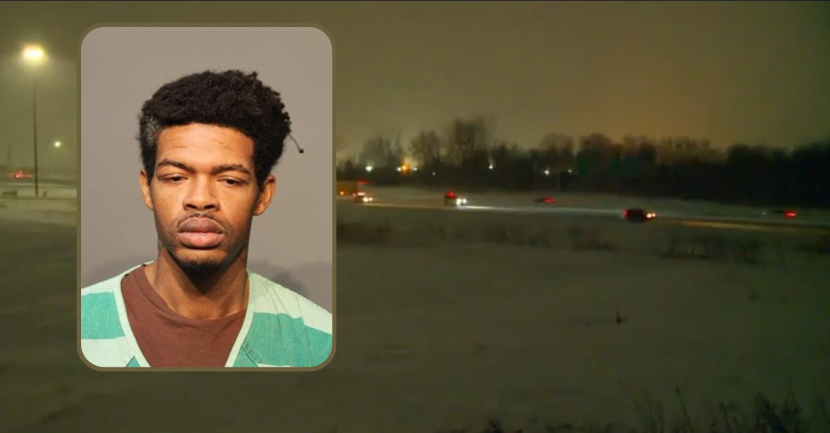 Jermaine Leatre Shetworth Ware attacked two drivers, carjacking one of them, cops said. (Mug shot: Polk County Jail in Iowa; screenshot: Broadcastify) 