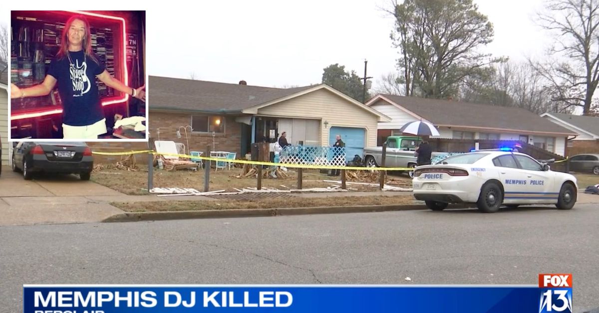 Rick Slick Rick Buchanan and the scene outside his home after he was found dead inside (WTVT screenshots)