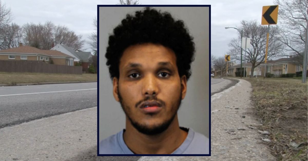 Background: The neighborhood where a woman was allegedly captured in the driveway of her home (screengrab via WGRZ). Inset: Booking photo of Abel Gebrehawaria, accused of following a woman home from a bar near Buffalo and kidnapping her. She was able to escape after she made him crash his car. (Erie County District Attorney
