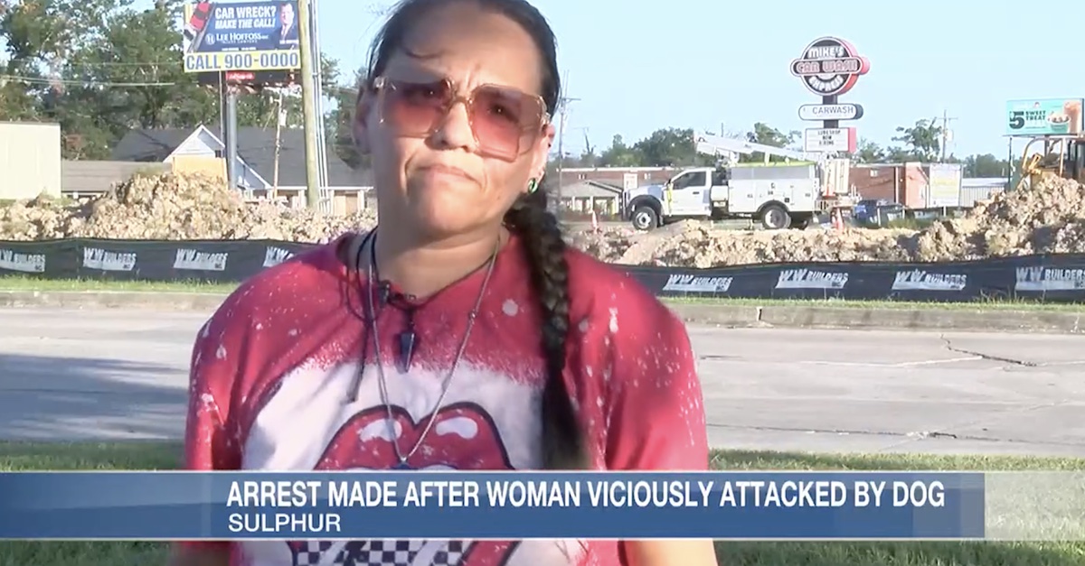 A daughter speaks on camera after her mother was mauled by a dog outside of Walmart.