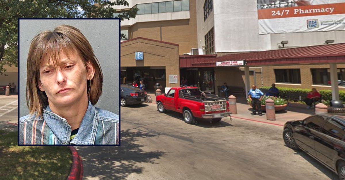 Valerie Traglor-Ellis, appears inset on the left against an image of John Peter Smith Hospital in Fort Worth, Texas