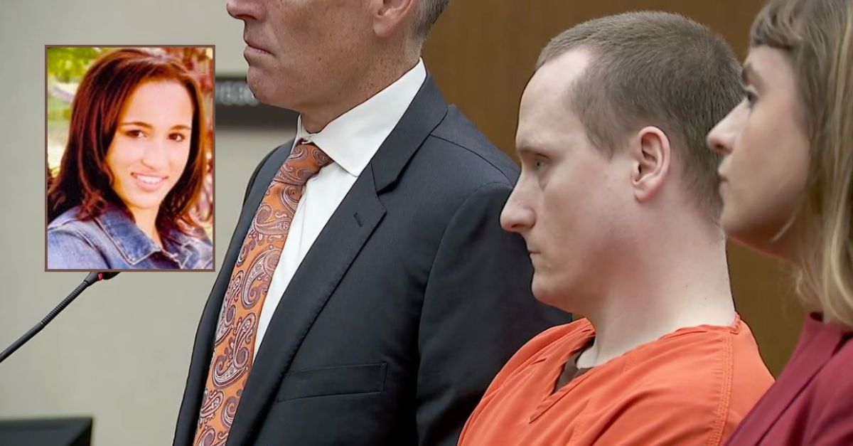 Background: Matthew Brenneman in court (KMSP). Insert: Danicka Bergeson (Legacy.com)