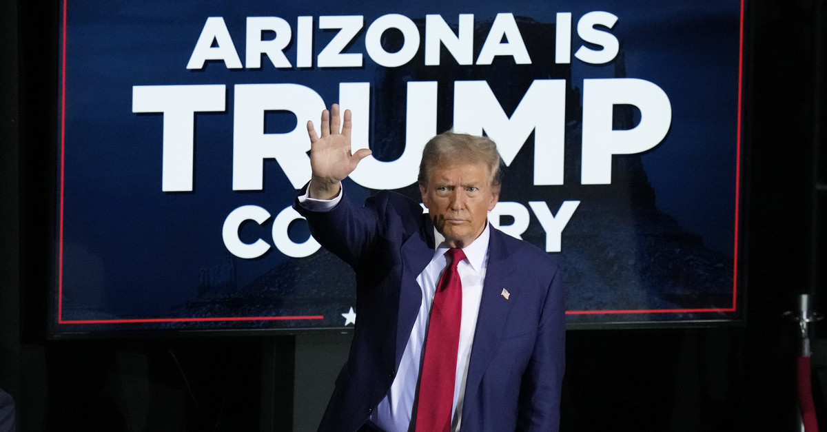 Donald Trump at a campaign rally in Arizona