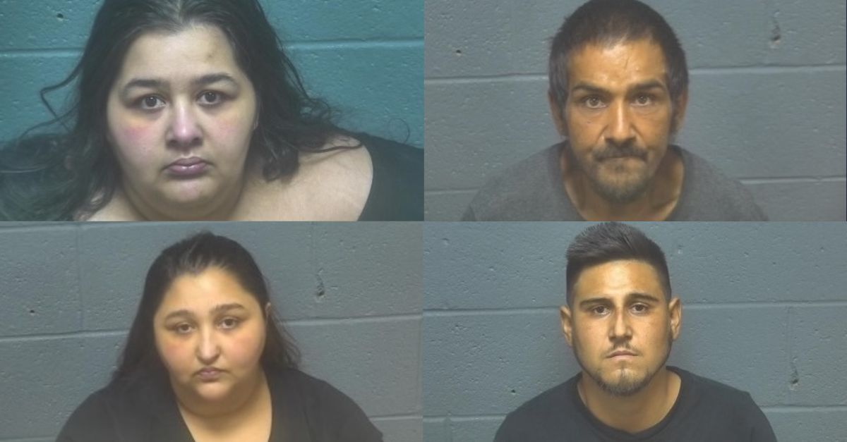 From top left, clockwise: Lisa Mitchell, Anthony Yonko, David Yonko, Tiffany Mitchell (Oklahoma County Detention Center).