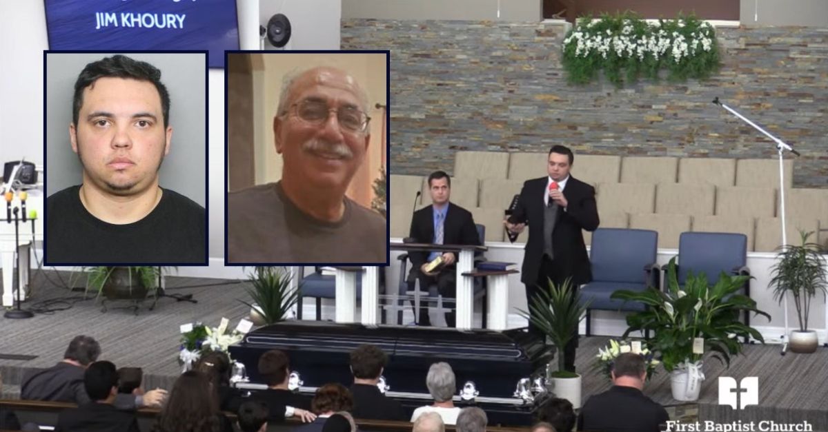 Joshua Nareau at James Khoury funeral