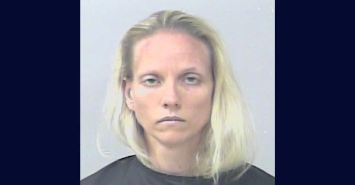 Allyson Swan appears successful  a booking photo.