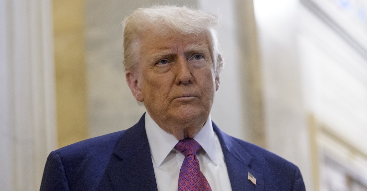 President Donald Trump speaks to reporters as he arrives for a meeting with the House Republican Conference at the Capitol, Tuesday, May 20, 2025, in Washington (AP Photo/Rod Lamkey, Jr.).