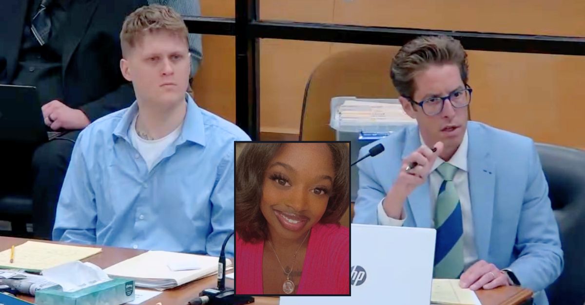 Background: Maxwell Anderson, left, and his attorney Anthony Cotton in court on Friday, May 30, 2025 (WITI/YouTube). Inset: Sade Robinson (Milwaukee Police Department).