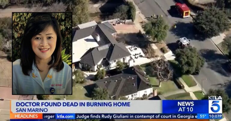 Doctor found dead in fire was allegedly killed by husband