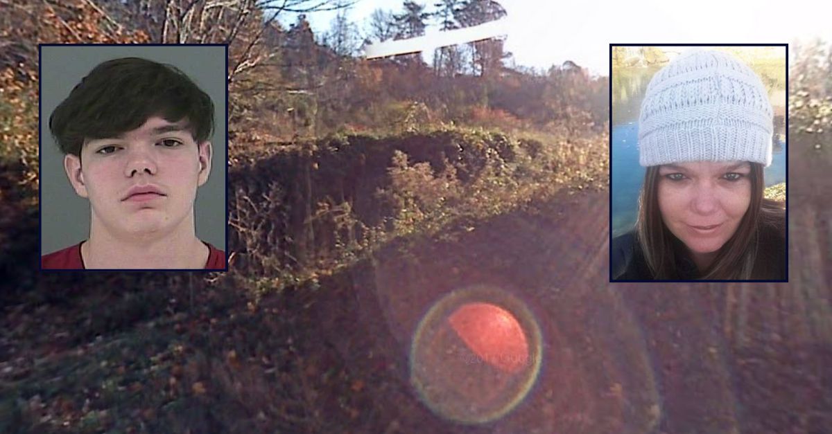 Shawn Willis, on the left; and Sandy Willis, on the right; inset against an image of the heavily-obscured residence where Shawn killed Kathy, his mother, in Tennessee in 2020.