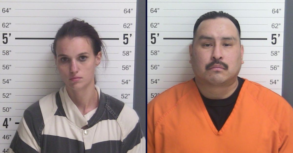 Left to right: Donna Phillips and Onesimus Skywater appear in booking photos.
