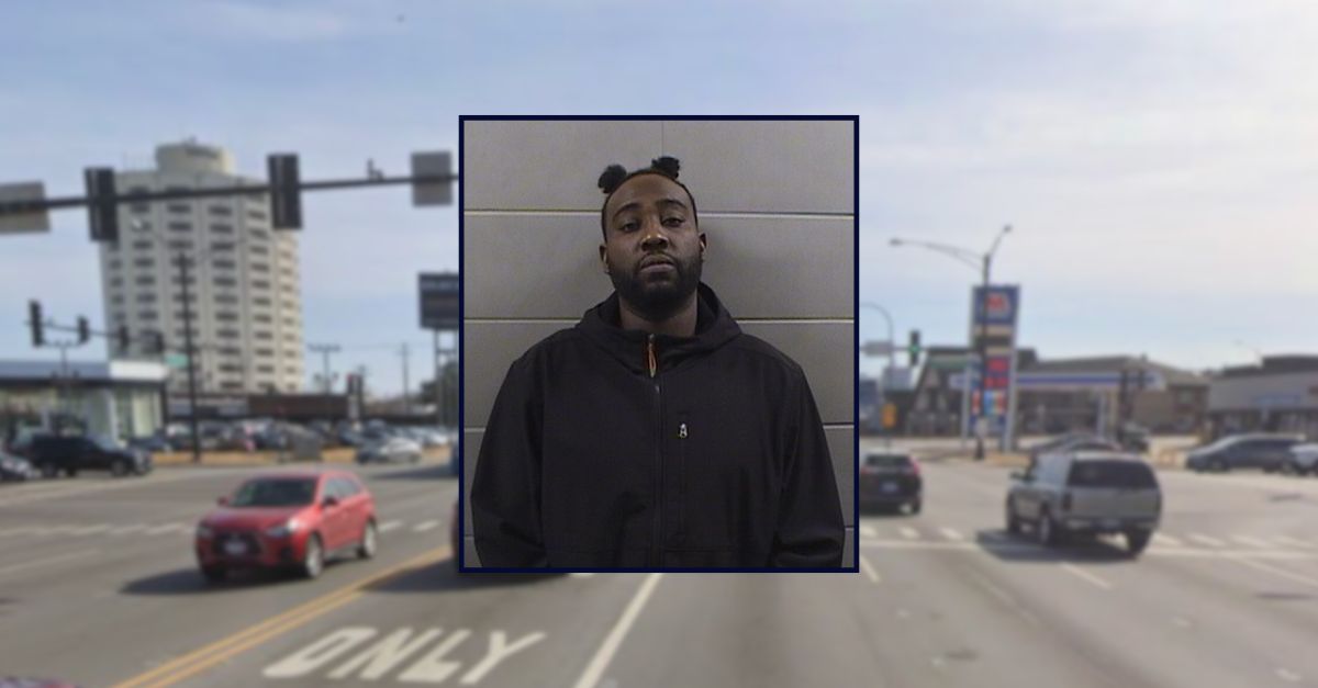 D'Angelo Groce appears inset against an image of an intersection in the suburbs of Chicago.