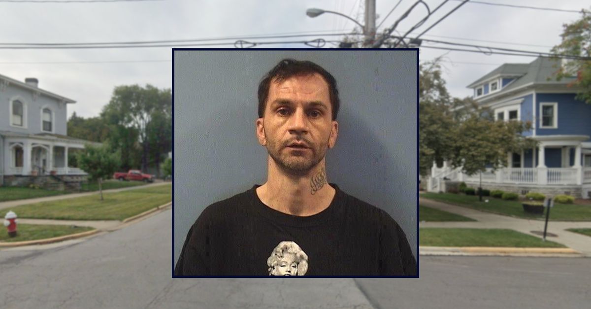 Thomas Vance appears in a booking photo inset against an image of an intersection in Ohio.