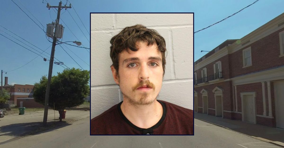 Inset: Tyler Witham-Jordan (Two Bridges Regional Jail). Background: The area in Maine where Witham-Jordan killed his girlfriend's 3-year-old daughter (Google Maps).