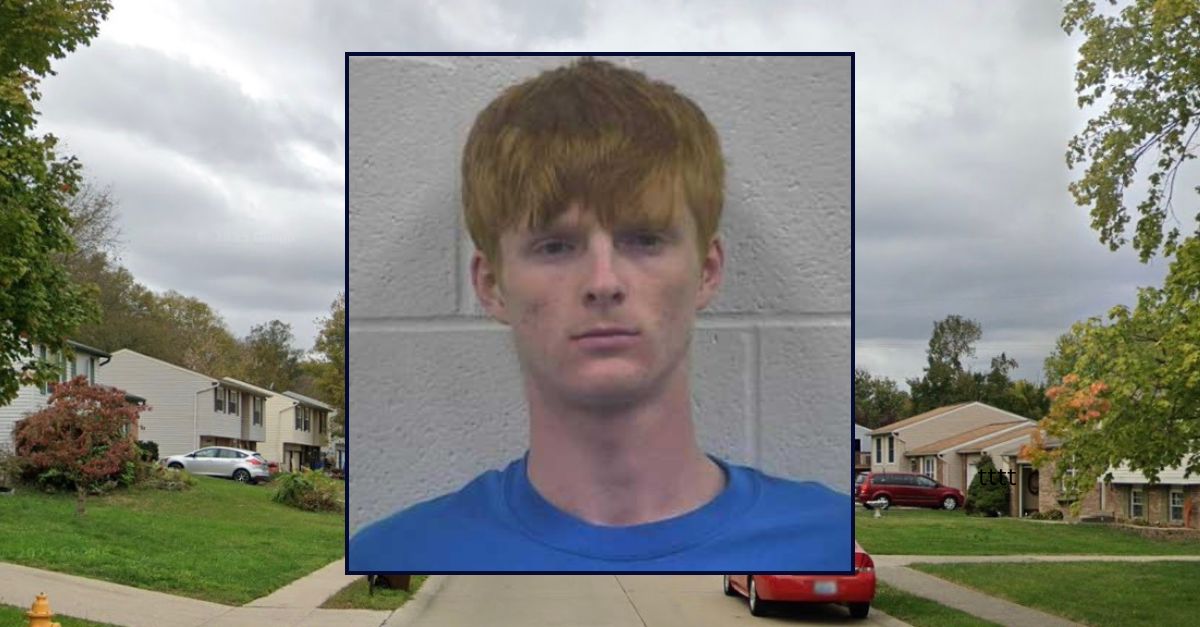 Inset: Wyatt Testerman (Kenton County Detention Center). Background: The area in Kentucky where Testerman brutally killed his grandmother (Google Maps).