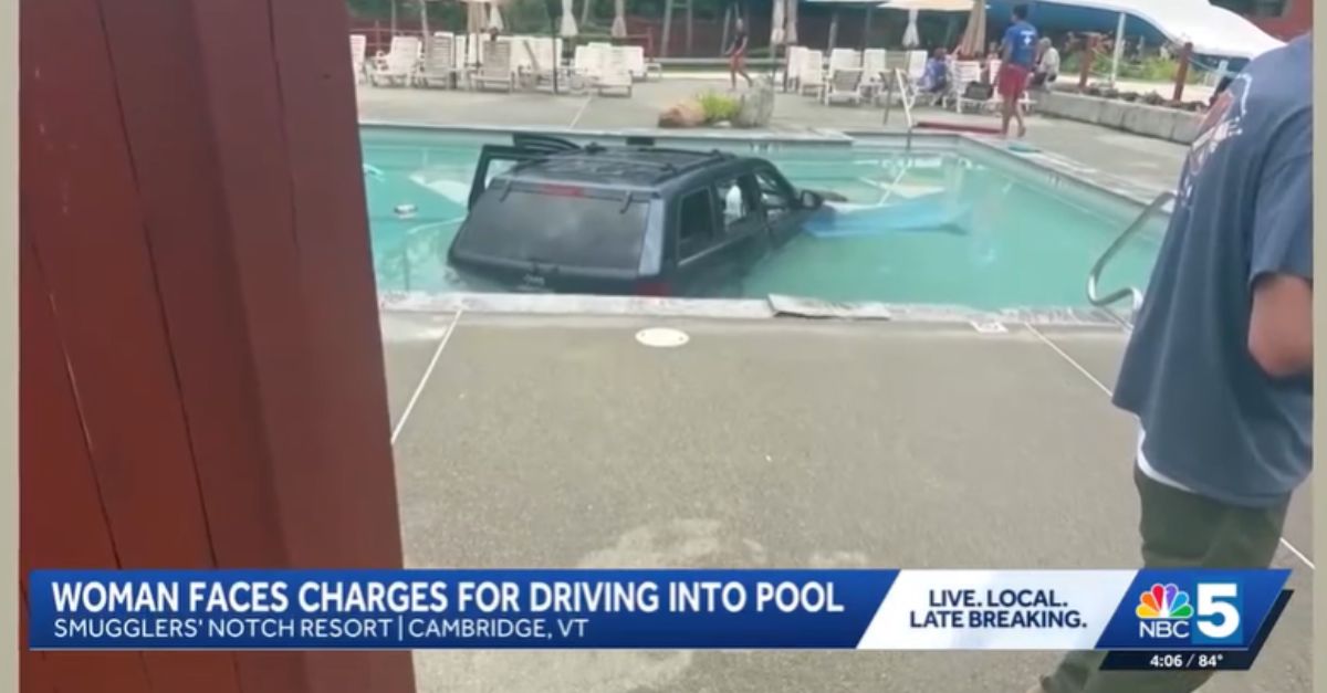 Jeep into pool