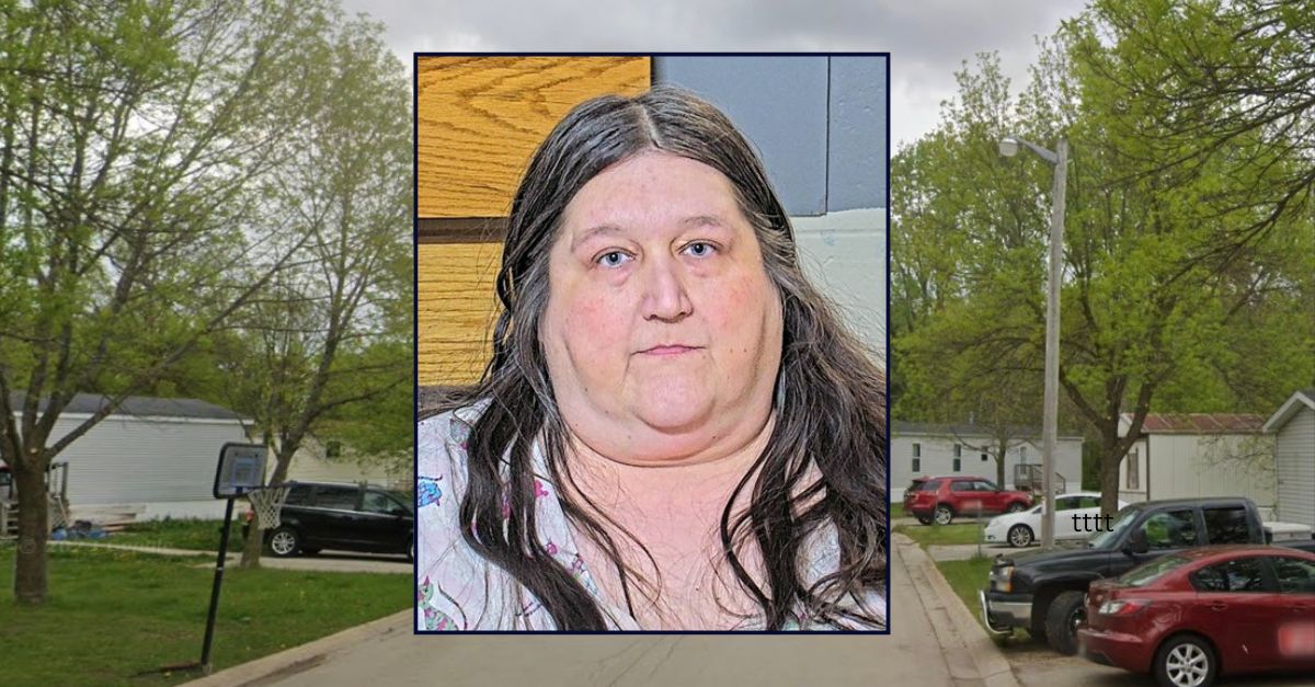 Inset: Kayla Stemler (Outagamie County Jail). Background: The area in Wisconsin where Stemler nearly starved a 14-year-old girl to death (Google Maps).