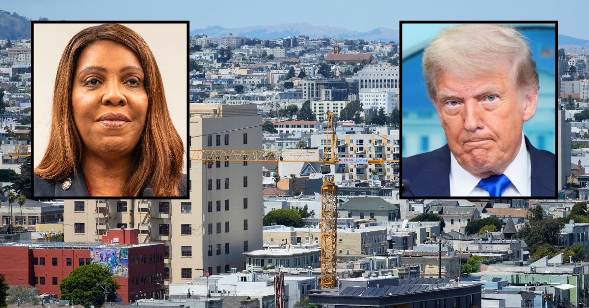 Letitia James and Donald Trump