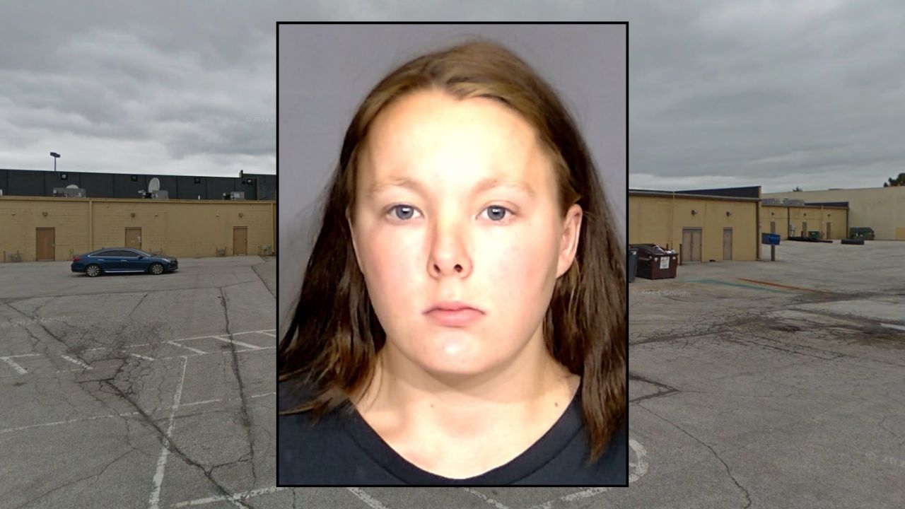 Inset: Faith Argo (IMPD). Background: The area in Indianapolis where Argo allegedly abandoned her newborn baby (Google Maps).