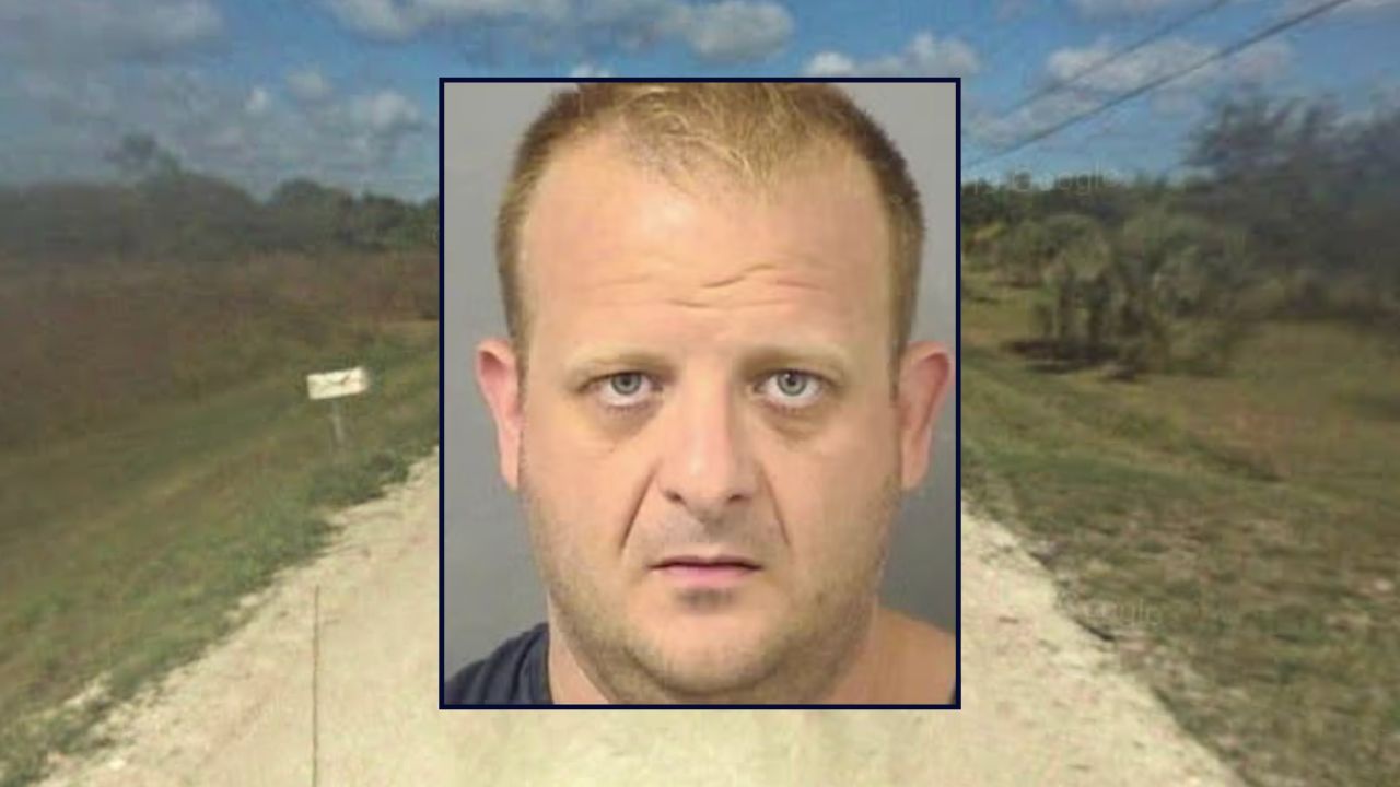 Brian Canarelli inset against a residential road in Florida.
