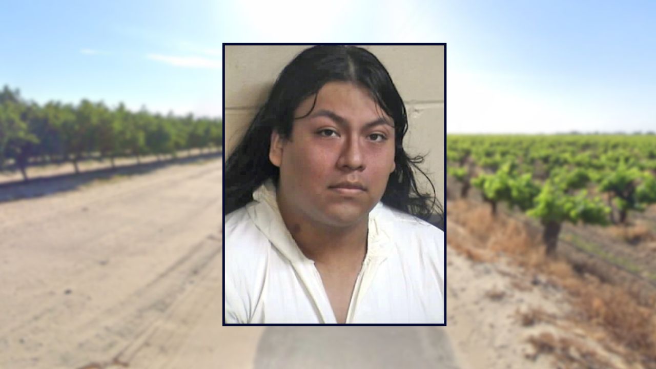 Jose Miranda Jr. inset against a road in California.