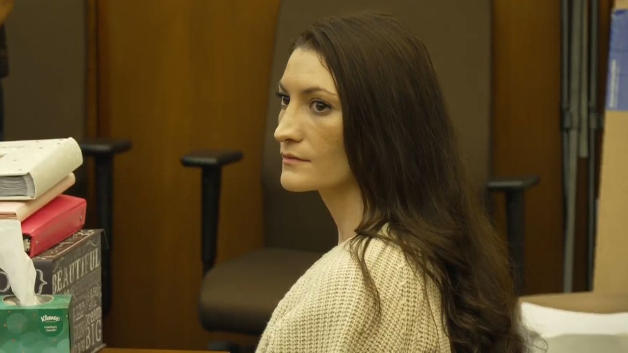 Lindsay Clancy appears in court on Aug. 20, 2026. (Court TV)