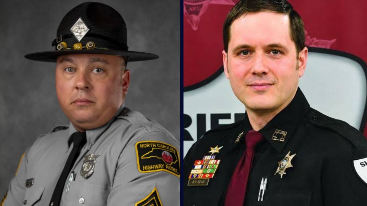 North Carolina State Highway Patrol Sgt. Nekime Matu Oxendine and Cumberland County Sheriff's Capt. Adam Bean