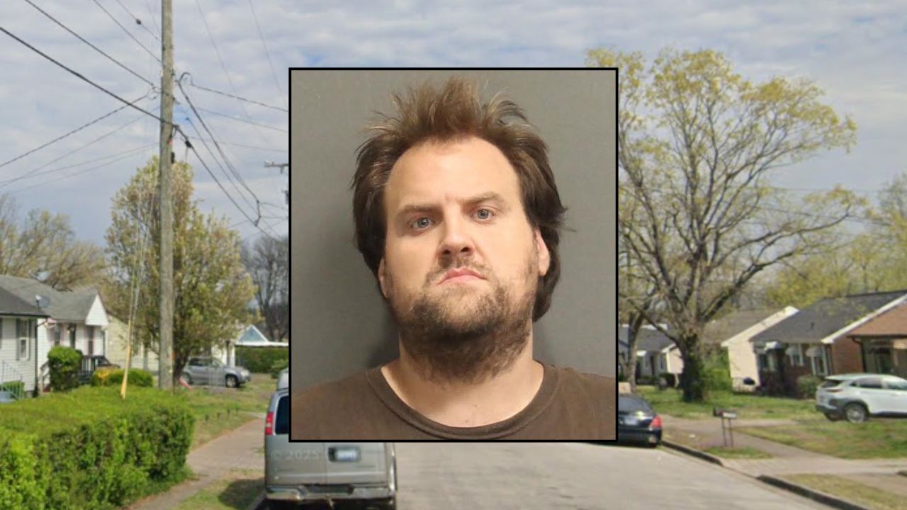 Inset: Bobby R. Conner (Davidson County Sheriff's Office). Background: The area in Nashville where Conner allegedly killed a 4-month-old girl (Google Maps).
