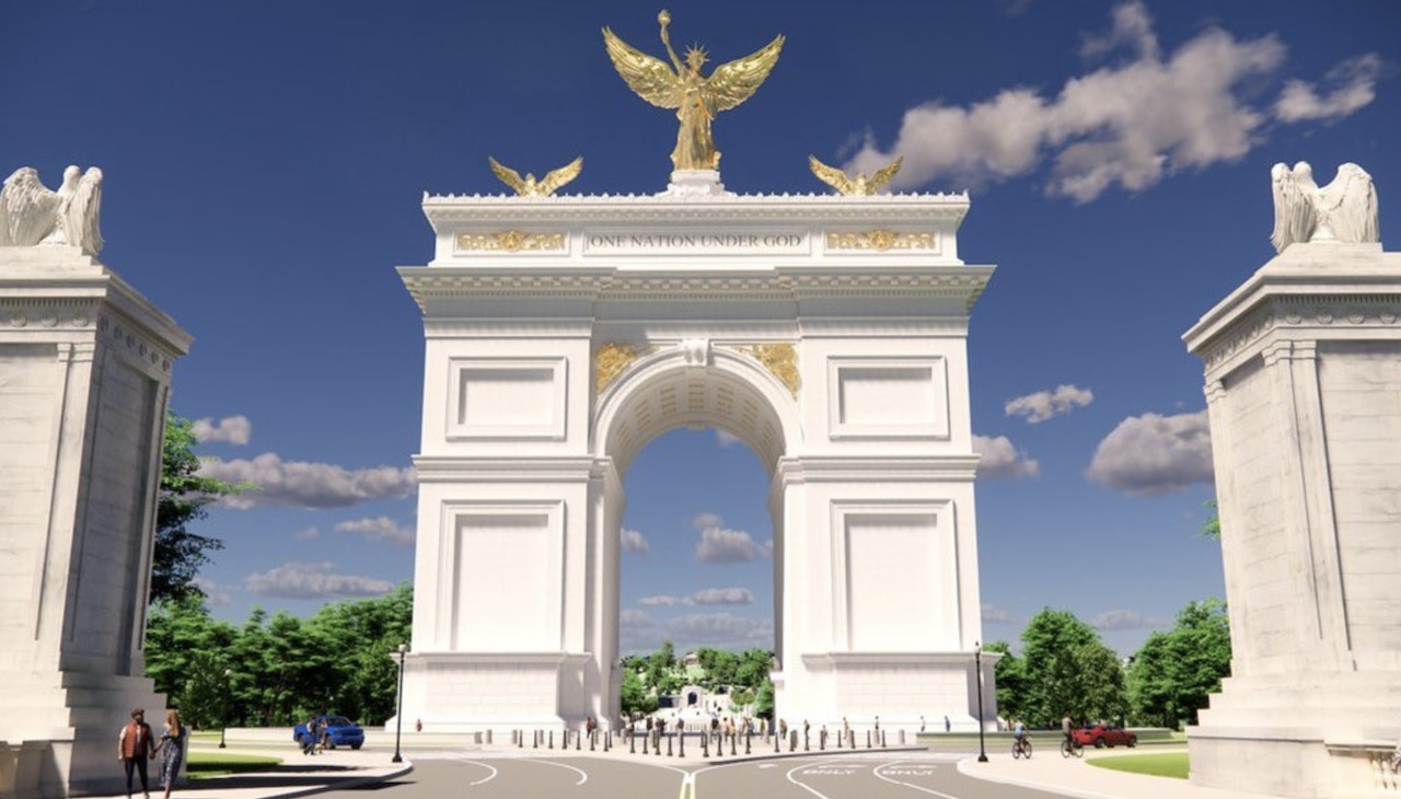 artistic rendering of Trump arch