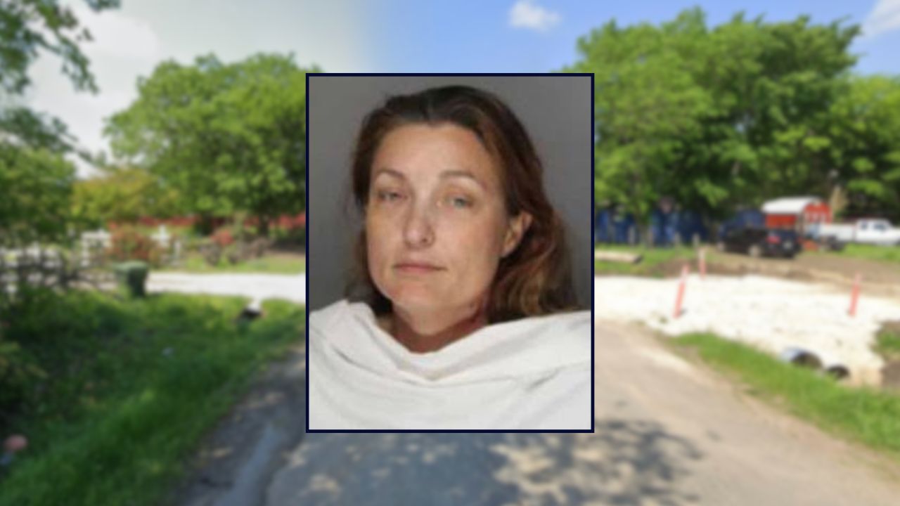 Colleen Nichole Lemmon inset against a residential street in Texas.