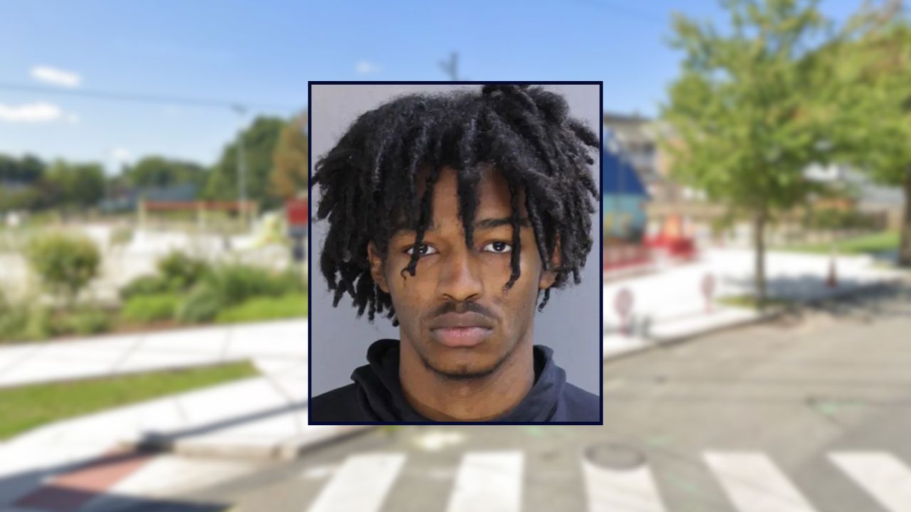 Jay-Quan Edward Williams inset against a park in Pennsylvania.